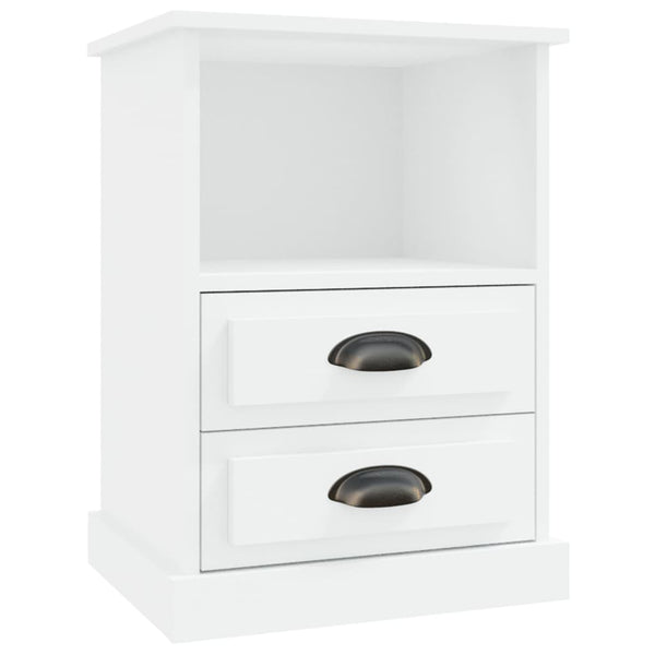 Nachttische 2er Set Weiß 43x36x60 cm