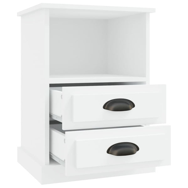 Nachttische 2er Set Weiß 43x36x60 cm