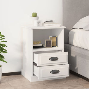 Nachttische 2er Set Weiß 43x36x60 cm