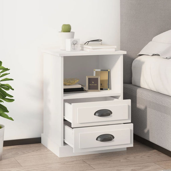 Nachttische 2er Set Weiß 43x36x60 cm