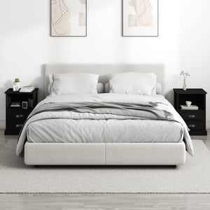 Nachttische Schwarz 43x36x60 cm, 2er-Set