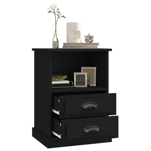 Nachttische Schwarz 43x36x60 cm, 2er-Set