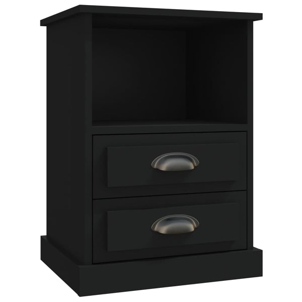 Nachttische Schwarz 43x36x60 cm, 2er-Set