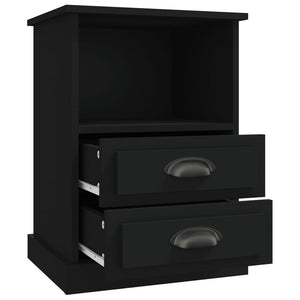 Nachttische Schwarz 43x36x60 cm, 2er-Set