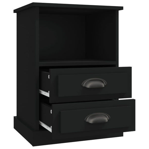 Nachttische Schwarz 43x36x60 cm, 2er-Set