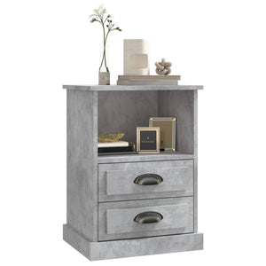 Nachttische 2er Set Betongrau 43x36x60 cm