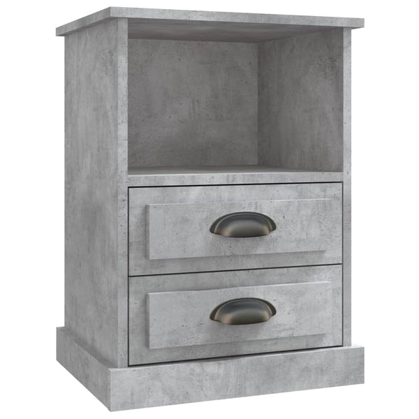 Nachttische 2er Set Betongrau 43x36x60 cm