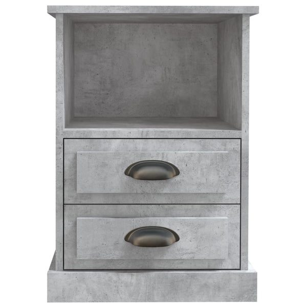Nachttische 2er Set Betongrau 43x36x60 cm