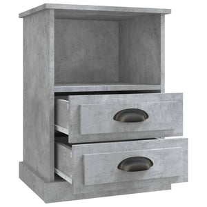Nachttische 2er Set Betongrau 43x36x60 cm