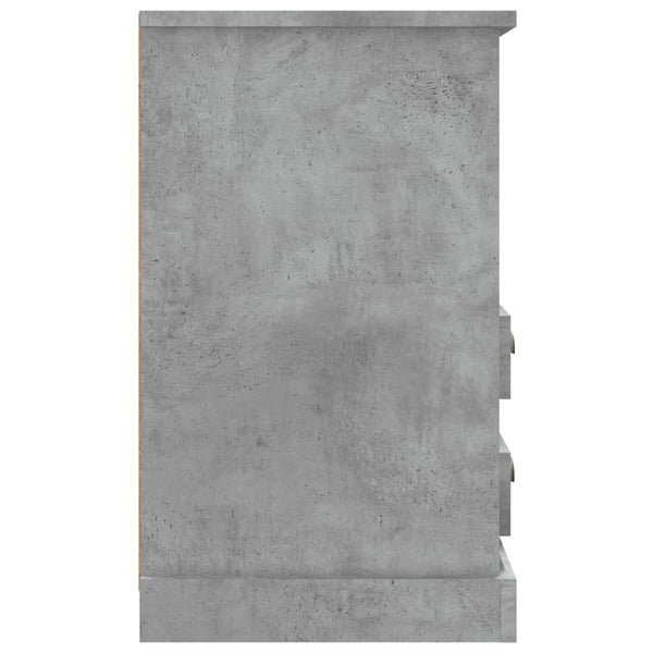 Nachttische 2er Set Betongrau 43x36x60 cm