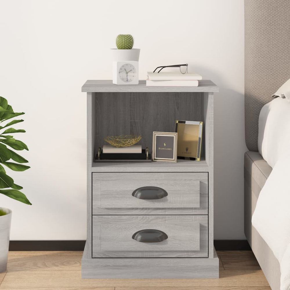vidaXL Nightstand Grey Sonoma 43x36x60 cm