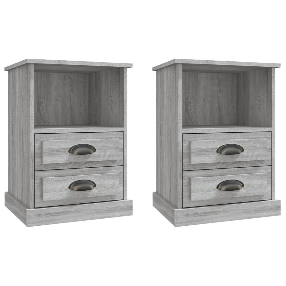 vidaXL Nightstands 2 pcs. Gray Sonoma 43x36x60 cm