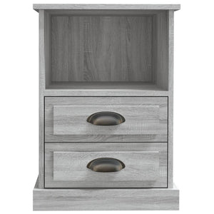 Nachttische 2er Set Grau Sonoma 43x36x60 cm