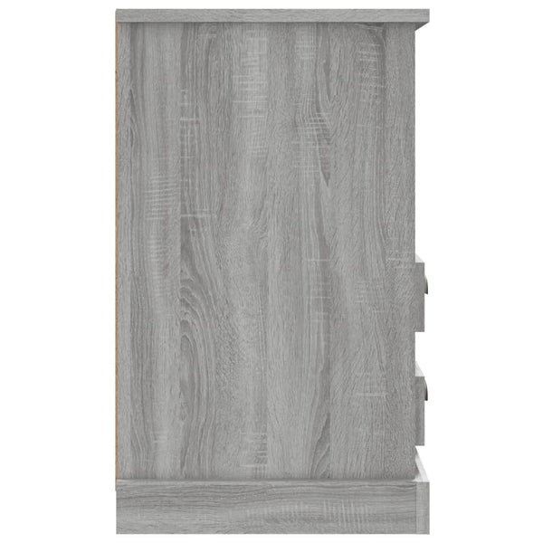 Nachttische 2er Set Grau Sonoma 43x36x60 cm
