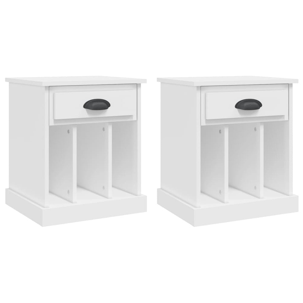 vidaXL Nightstands 2 pcs. White 43x36x50 cm