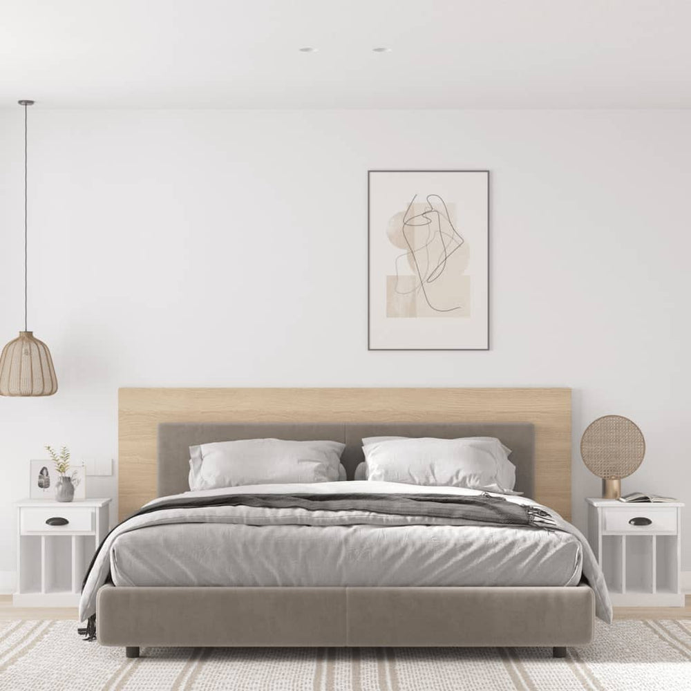 vidaXL Nightstands 2 pcs. White 43x36x50 cm