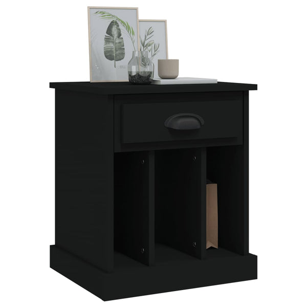 Nachttische Schwarz 2er Set 43x36x50 cm