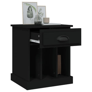 Nachttische Schwarz 2er Set 43x36x50 cm