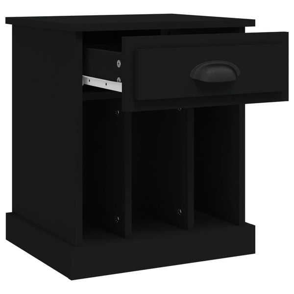 Nachttische Schwarz 2er Set 43x36x50 cm