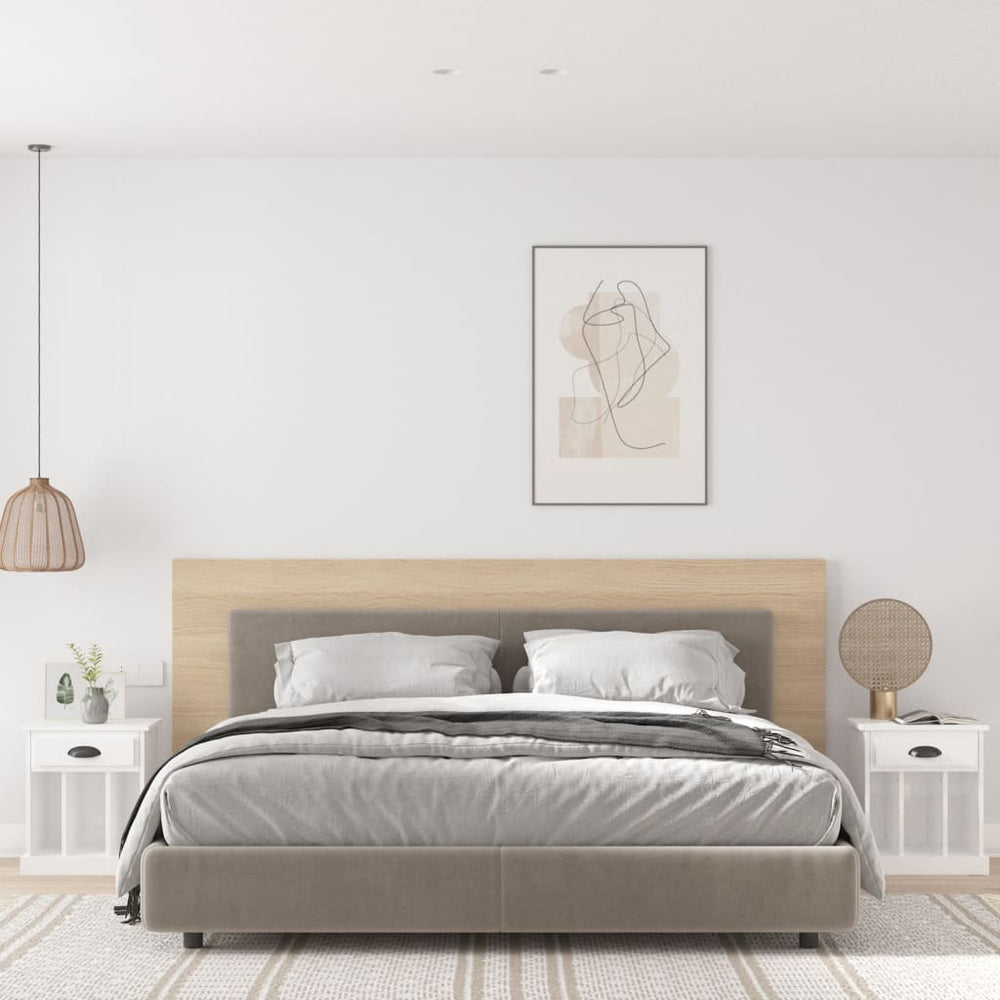 vidaXL Nightstands 2 pcs. High-Gloss White 43x36x50 cm