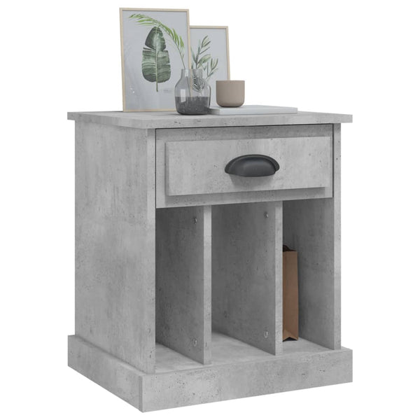 Betongrauer Nachttisch 43x36x50 cm