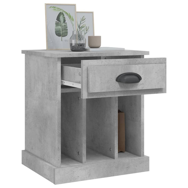 Betongrauer Nachttisch 43x36x50 cm
