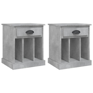 Nachttische 2er Set Betongrau 43x36x50 cm