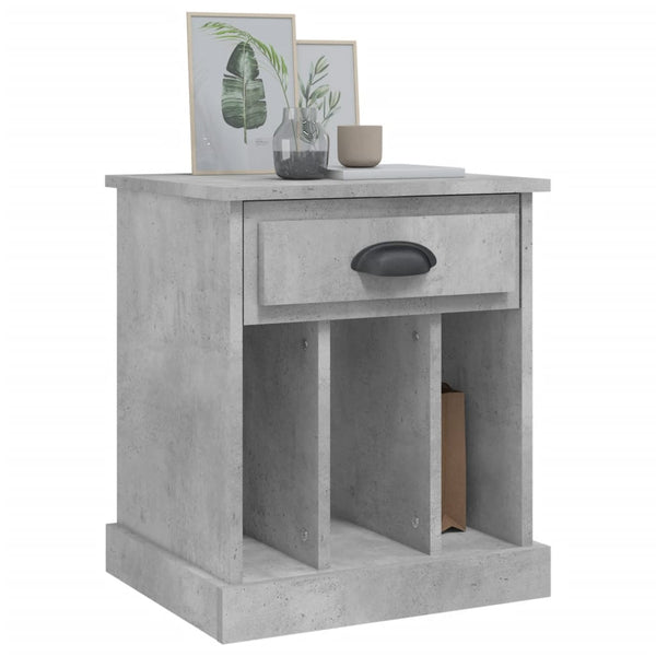 Nachttische 2er Set Betongrau 43x36x50 cm