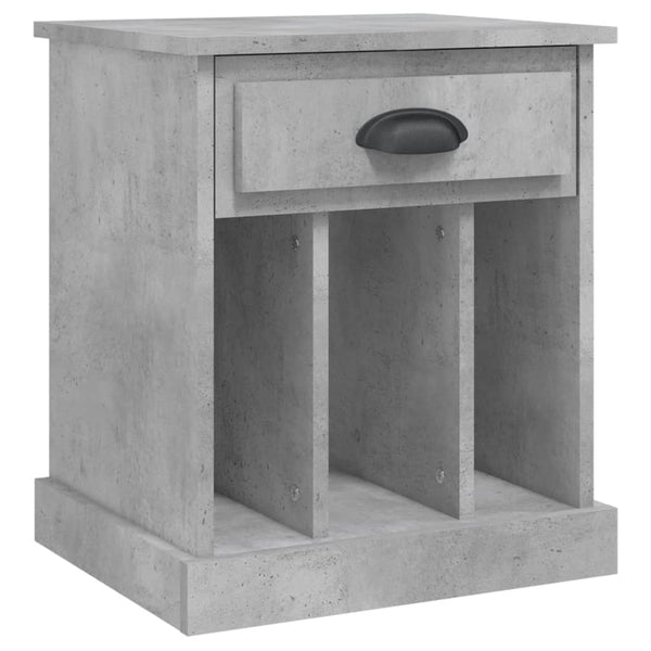 Nachttische 2er Set Betongrau 43x36x50 cm