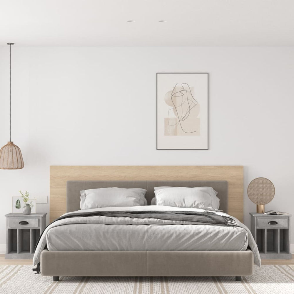 vidaXL Nightstands 2 pcs. Concrete Gray 43x36x50 cm