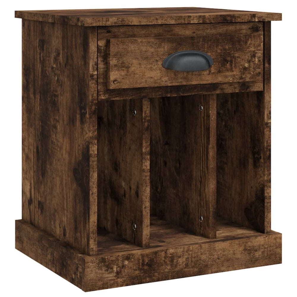vidaXL Nightstand Smoked Oak 43x36x50 cm