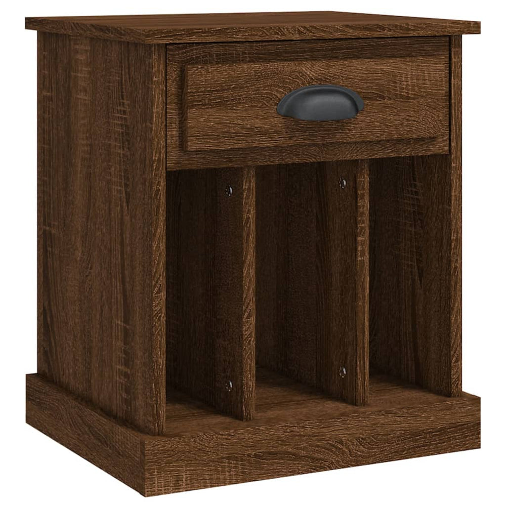 vidaXL Nightstand Brown Oak Look 43x36x50 cm