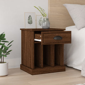 Nachttische 2er Set Braun Eichenoptik