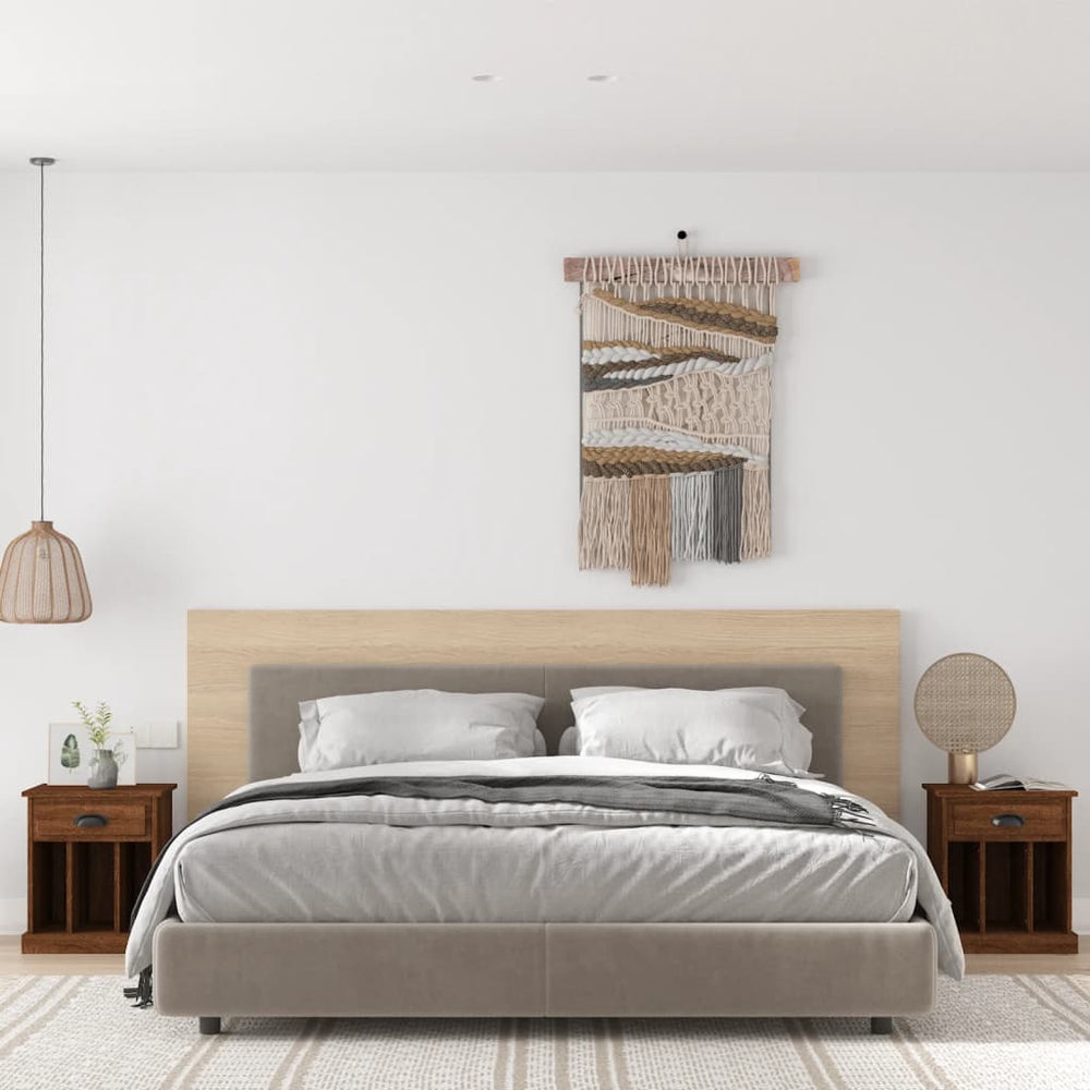 vidaXL Nightstands 2 pcs. Brown Oak Look 43x36x50 cm