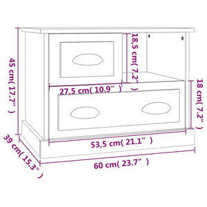 Schwarzer Nachttisch 60x39x45 cm