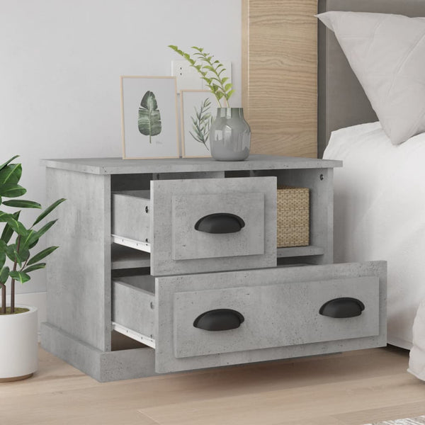 Betongrauer Nachttisch 60x39x45 cm