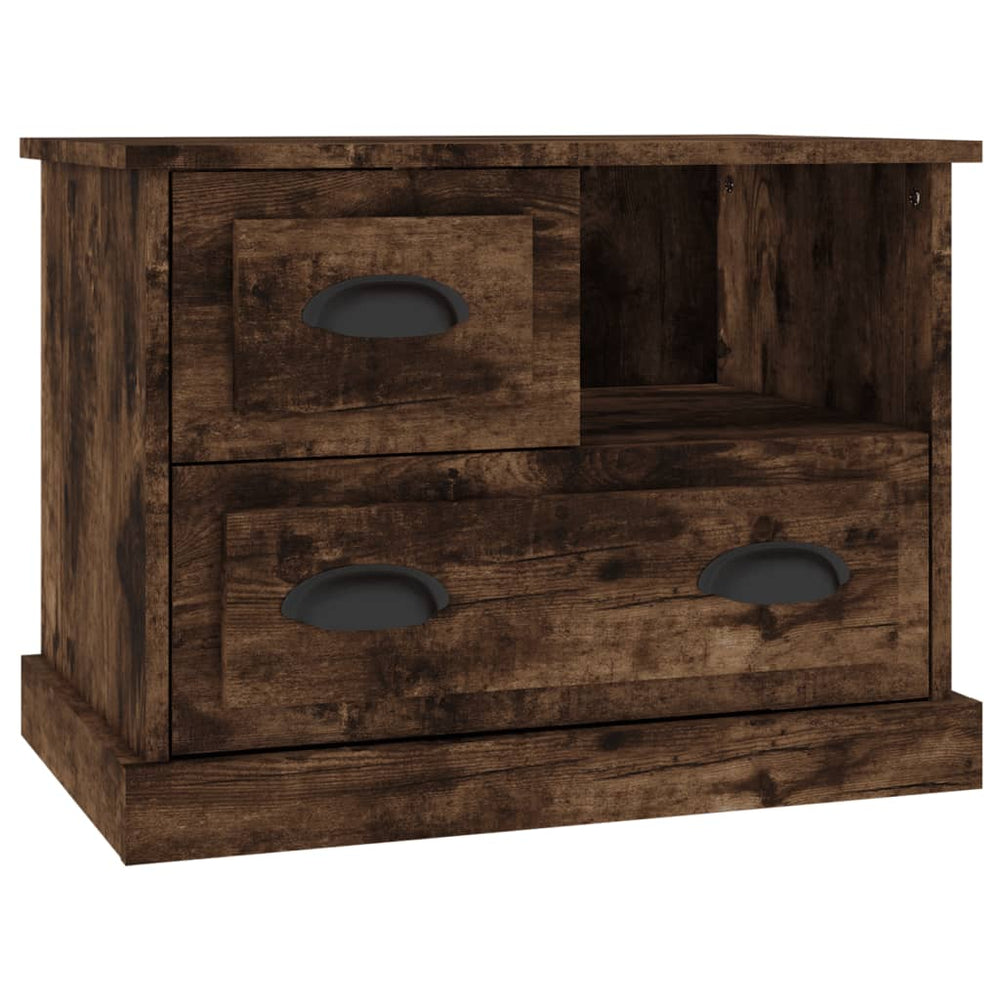 vidaXL Nightstand Smoked Oak 60x39x45 cm