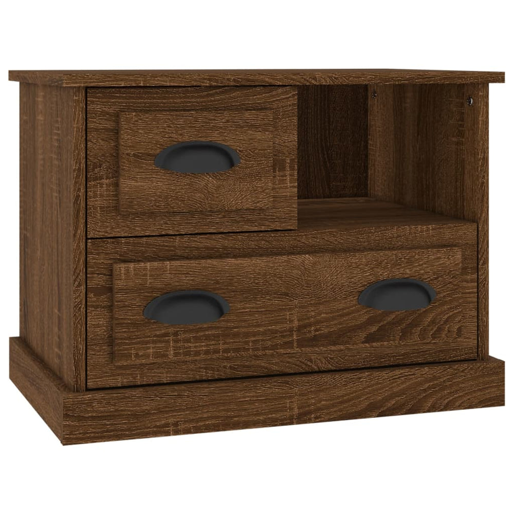 vidaXL Bedside Cabinet Brown Oak Look 60x39x45 cm