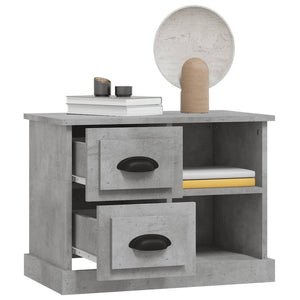 Betongrauer Nachttisch 60x35,5x45 cm