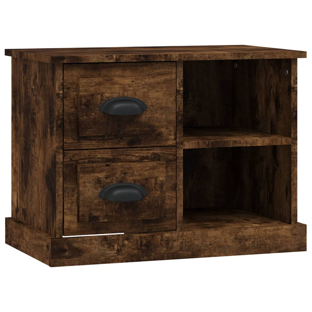 vidaXL Bedside Table Smoked Oak 60x35.5x45 cm