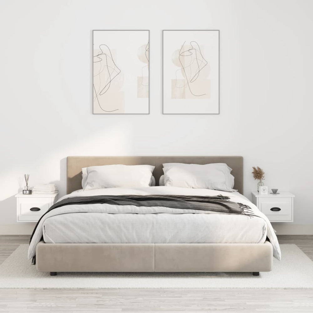 vidaXL Wall-Mounted Nightstands 2 pcs. White 41.5x36x28 cm