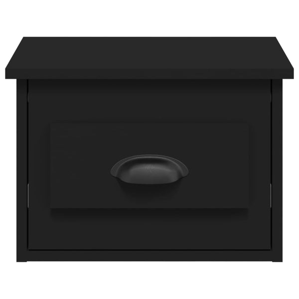 Wand Nachttische Schwarz, 2er-Set