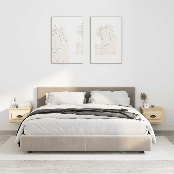 Wand Nachttische 2er-Set Sonoma-Eiche