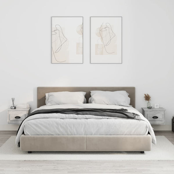 Wand Nachttische 2er-Set Betongrau