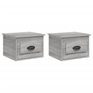 Wand-Nachttische Grau Sonoma 2er-Set