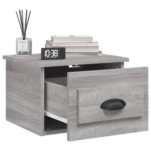 Wand-Nachttische Grau Sonoma 2er-Set