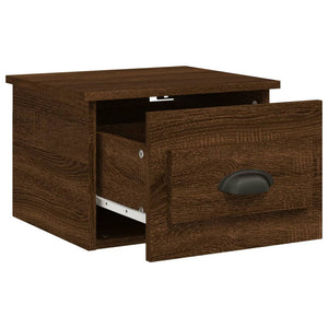 Wand-Nachttisch Braun Eichenoptik