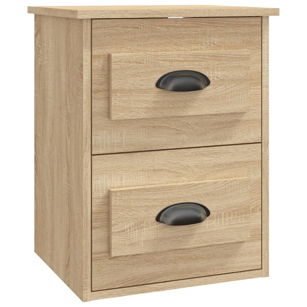 vidaXL Wall-Mounted Nightstand Sonoma Oak 41.5x36x53 cm