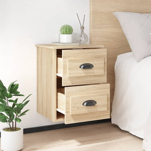 Wand-Nachttische Sonoma-Eiche, 2er-Set