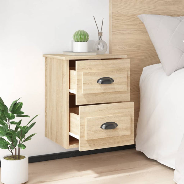 Wand-Nachttische Sonoma-Eiche, 2er-Set